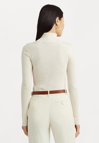Lauren Ralph Lauren Petite RIB-KNIT ROLL NECK JUMPER - Πουλόβερ - mascarpone cream