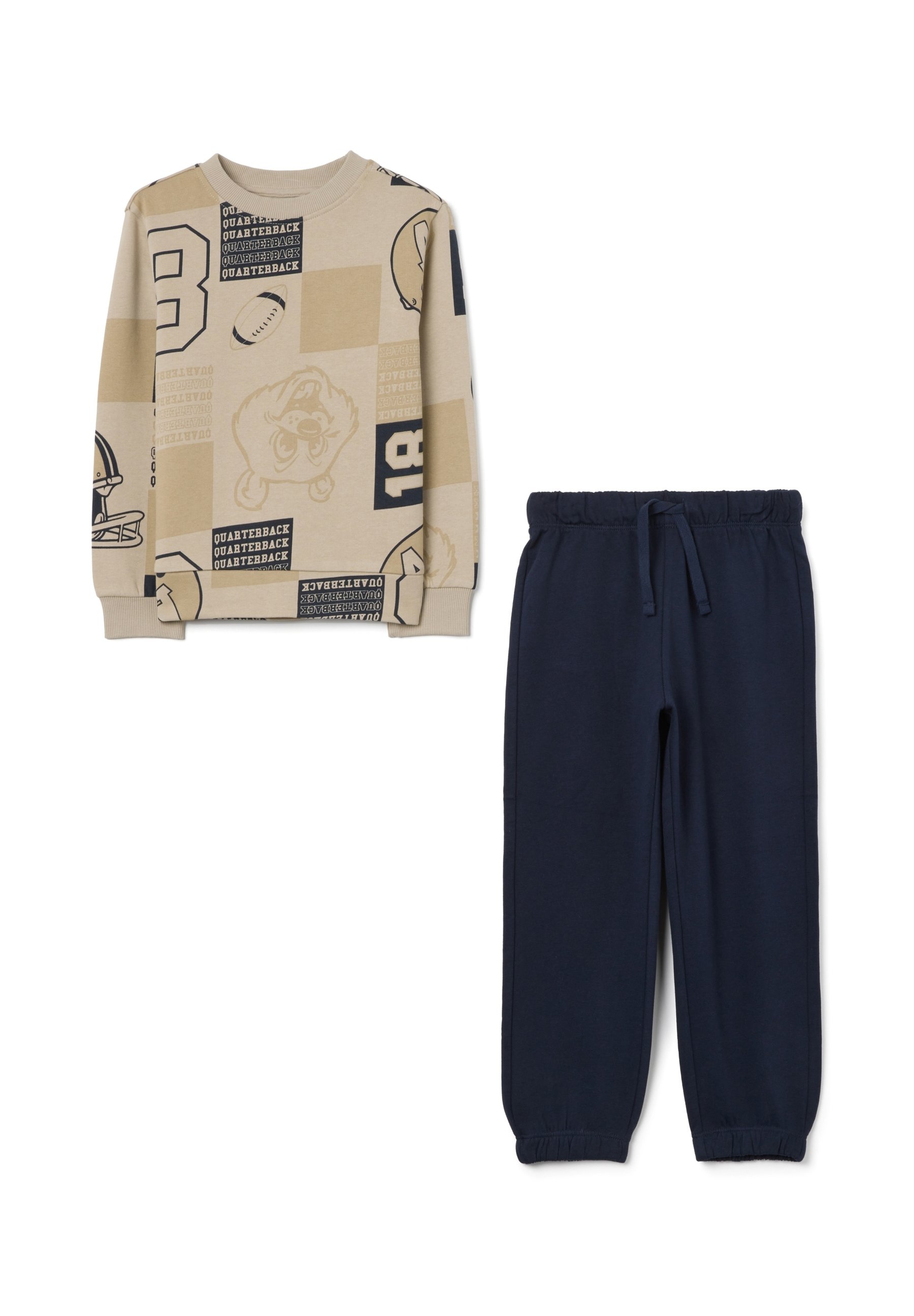 Completo Bambino OVS KIDS – Top E Shorts In Puro Cotone Blu E Bianco, Fresco E Comodo Per L'estate - copertina