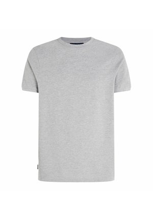 Grey cotton t-shirt with a classic crew neckline, short sleeves, and a straight hem. Simple design with no patterns or hardware details.