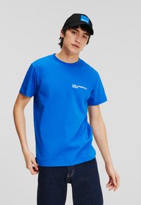Karl Lagerfeld Jeans LOGO SLIM-FIT - Jednoduché tričko - klj blue