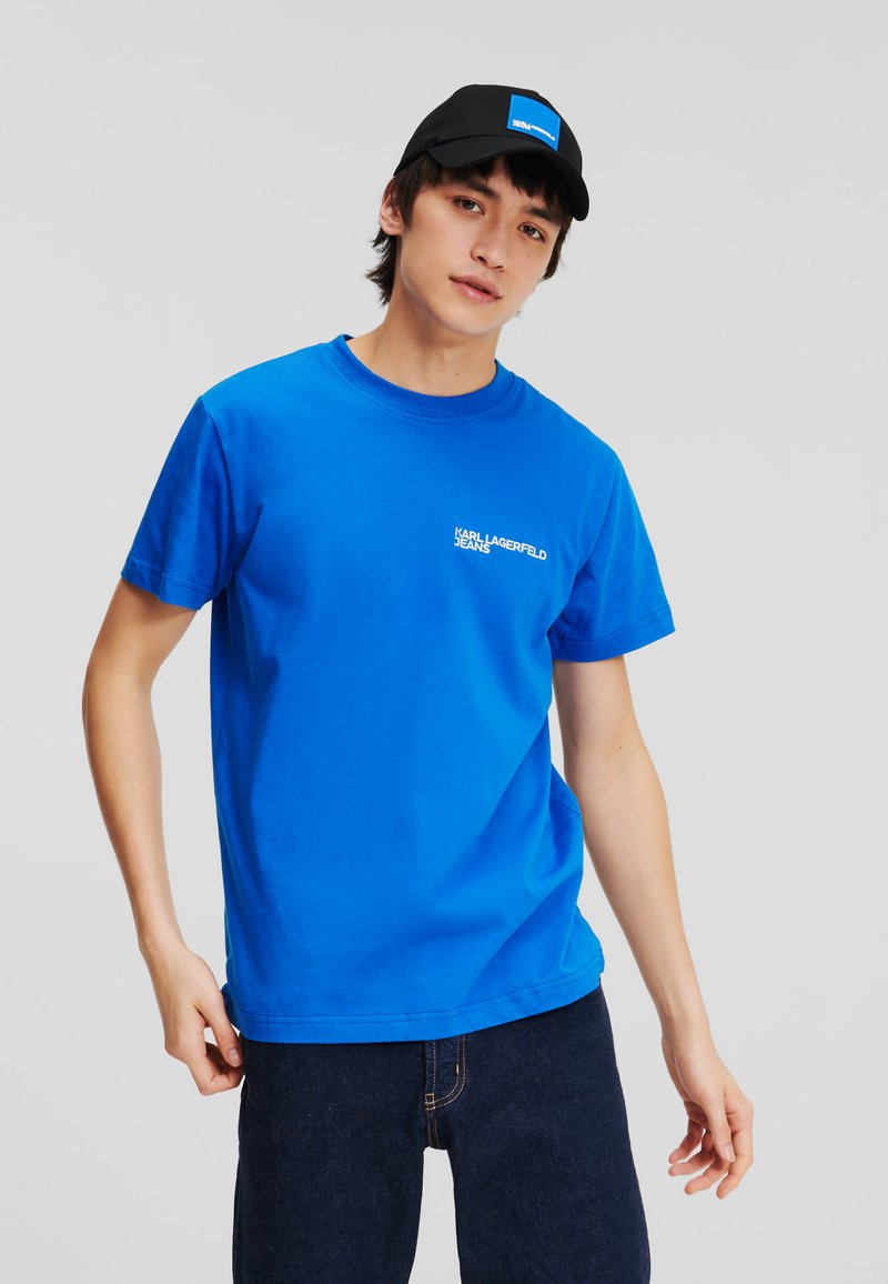 Karl Lagerfeld Jeans LOGO SLIM-FIT - Jednoduché tričko - klj blue