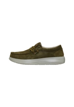 WALLY COMF SUEDE - SLIP-ON SCHUHE - Stringate sportive - dark olive