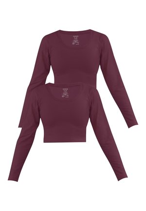 CROP PACK - Langarmshirt - burgund