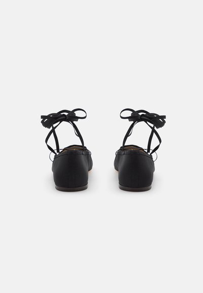 Loeffler Randall LOUISA LACE UP BALLET FLAT - Ballerina med reim - black