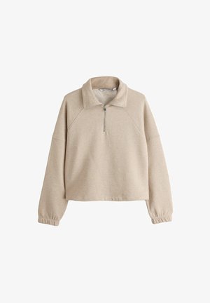 Next, QUARTER ZIP SWEATSHIRT - Sweatshirt - neutral marl