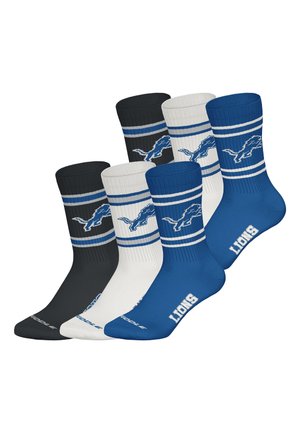 DETROIT LIONS CREW 6-PACK - Socken - rbl wht blk