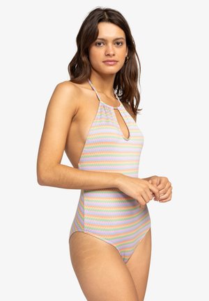 WAVY STRIPE - Swimsuit - papaya wavy stripe s