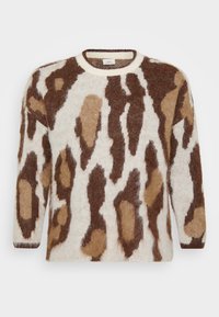 CAREDELIE LIFE O NECK - Džemper - birch/chestnut/cocca creme/salsa