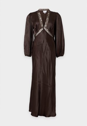Maisonêtre, LIZZIE BALLOON SLEEVE DRESS - Robe longue - chocolate