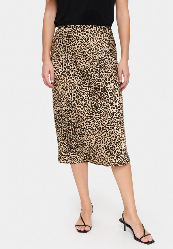 ZACKYSZ - Bleistiftrock - creamy leopard