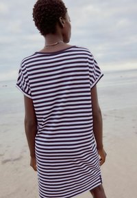 Next V-NECK CAPPED SLEEVE  - Džersio suknelė - navy white