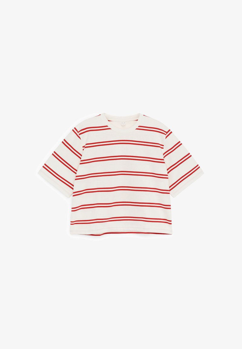 ARKET ARKET ALBA BOXY T-SHIRT - T-shirt - bas - red/off white/röd ...
