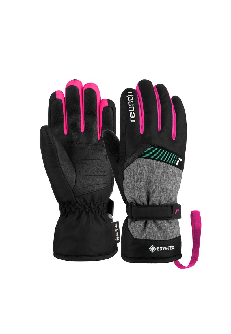 Reusch FLASH  - Gloves - 7771 blck blck melang pink glo