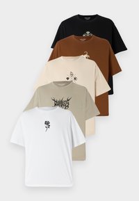 JJWOLFIE 5 PACK - T-shirt z nadrukiem