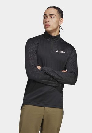 Adidas Terrex TERREX MULTI HALF ZIP LONGSLEEVE TEE - Long sleeved top - black