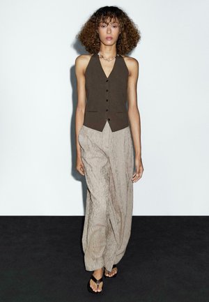 TEXTURED MULTI-STRIPE - Pantalon classique - grey