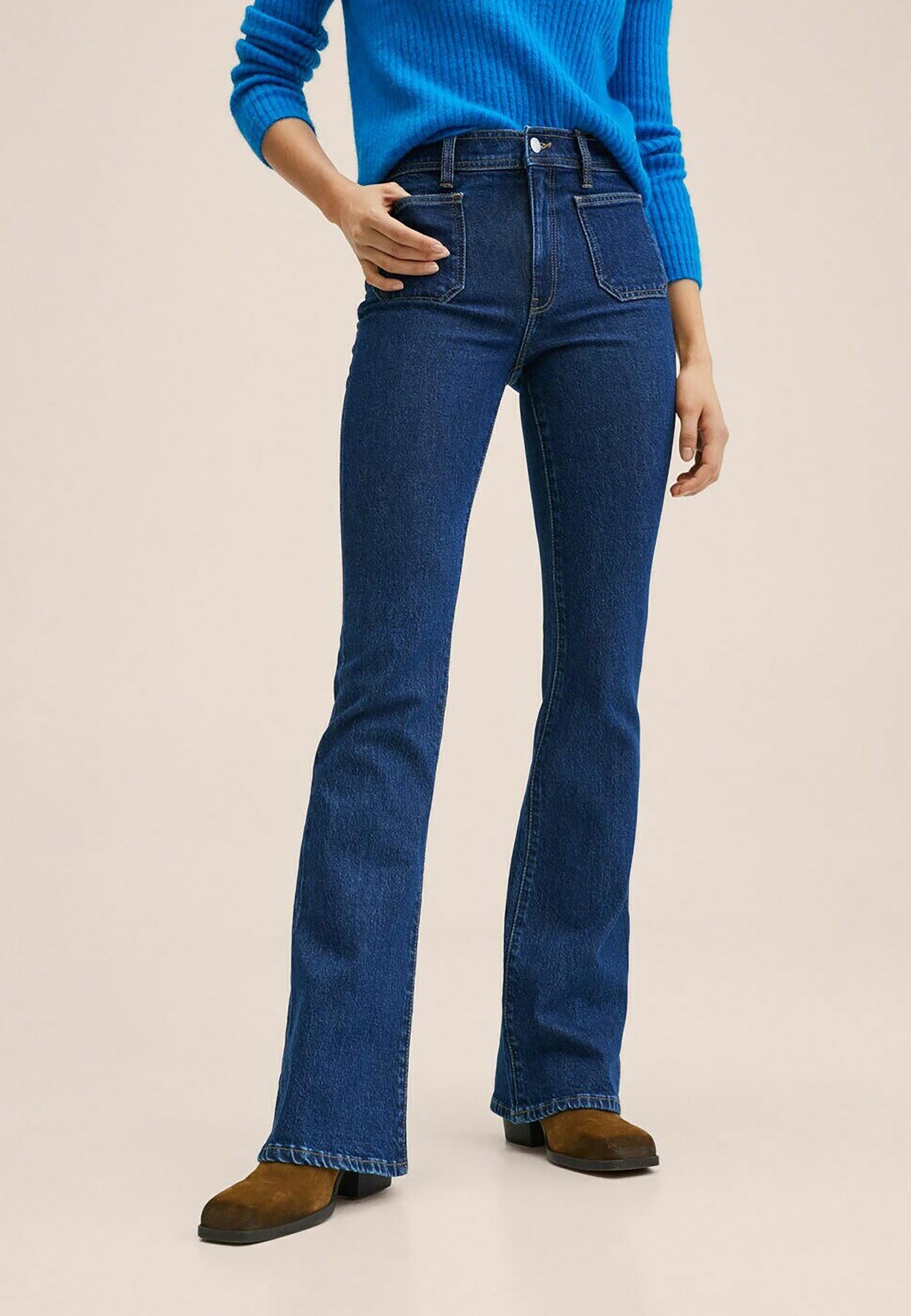 Mango VALEN - Bootcut jeans - dark blue 