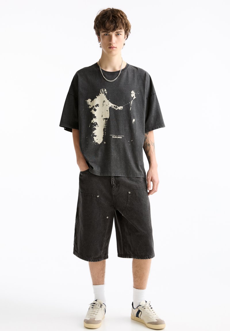 PULL&BEAR BOOMIN - T-Shirt print - grey/grau - Zalando.de