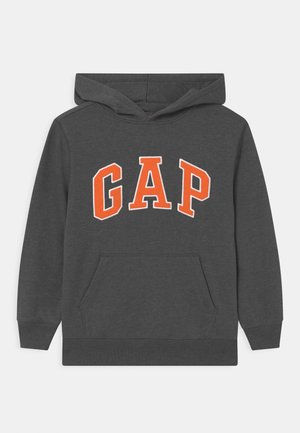 BOY NEW CAMPUS LOGO HOOD - Sweater - charcoal grey