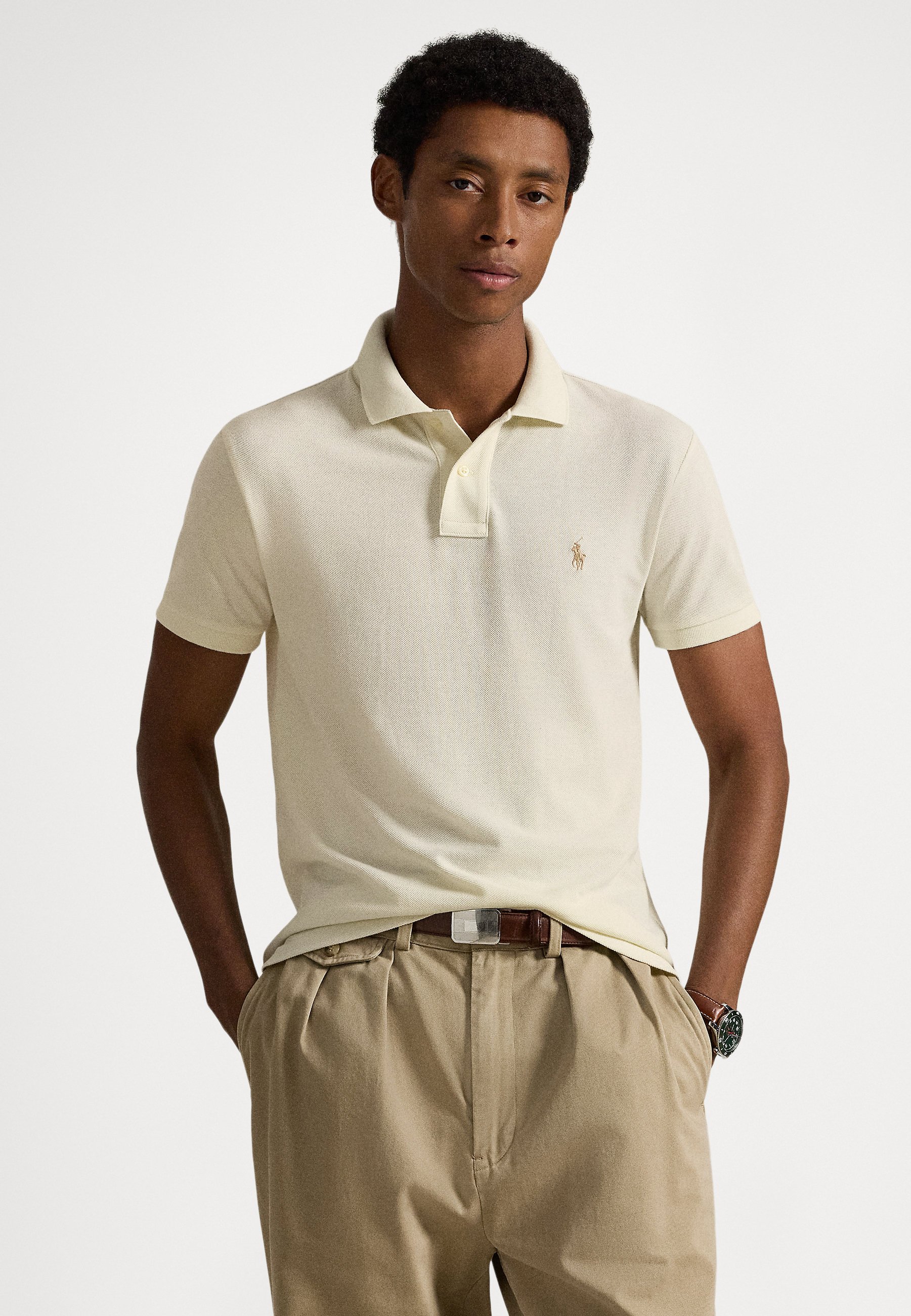 Polo Ralph Lauren SHORT SLEEVE - Bluză polo - parchment cream/alb