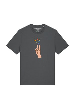 watapparel, SPREAD LOVE - T-Shirt print - anthracite