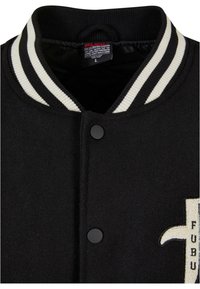 FUBU OLD ENGLISH VARSITY JACKET - Pilotska jakna - black offwhite white