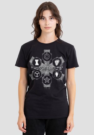 THUNDERBOLTS ASTERISK HERO ICONS - Print T-shirt - black