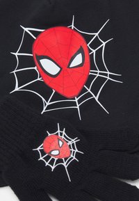 Lindex BEANIE AND MAGIC GLOVES SPIDERMAN UNISEX SET - Bonnet - black