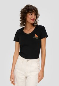 s.Oliver SLIM-FIT - T-Shirt basic - schwarz