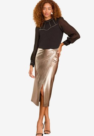 Love & Roses PETITE FIT - STUD TRIM LONG SLEEVE - Palaidinė - black