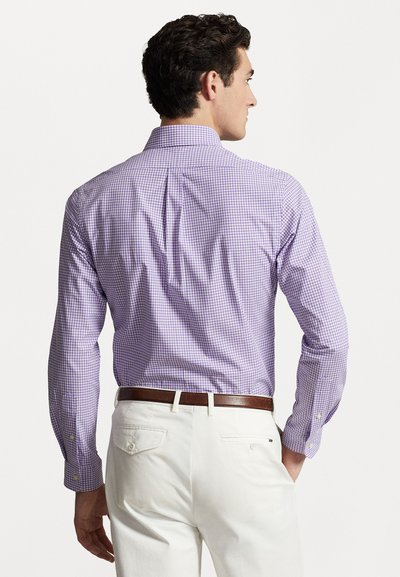 Polo Ralph Lauren CUSTOM FIT GINGHAM STRETCH POPLIN SHIRT - Marškiniai - lavender/white