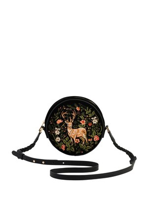AURORA FAWN EMBROIDERED - Bandolera - black
