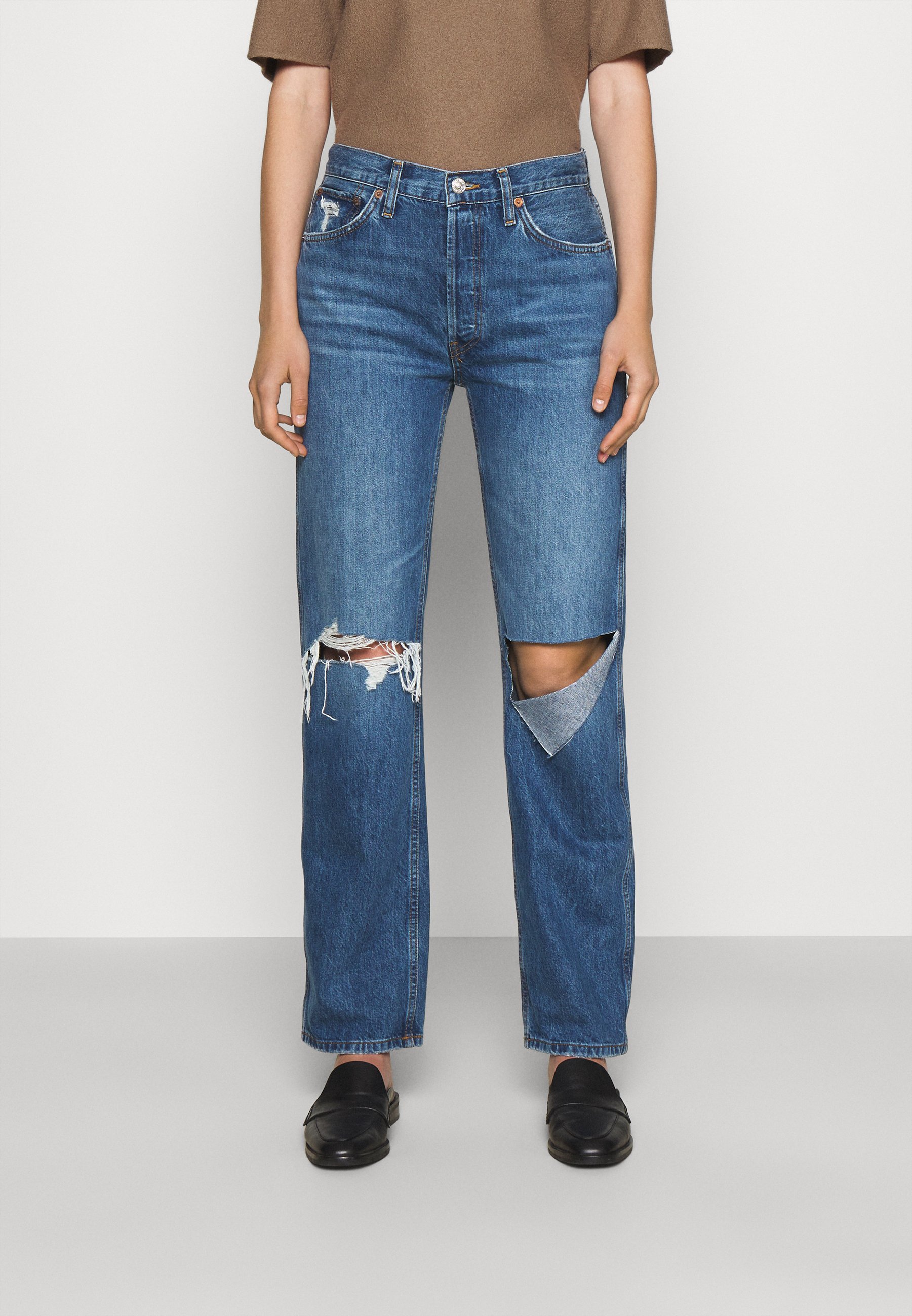 LOOSE - Straight leg jeans - blue demin 