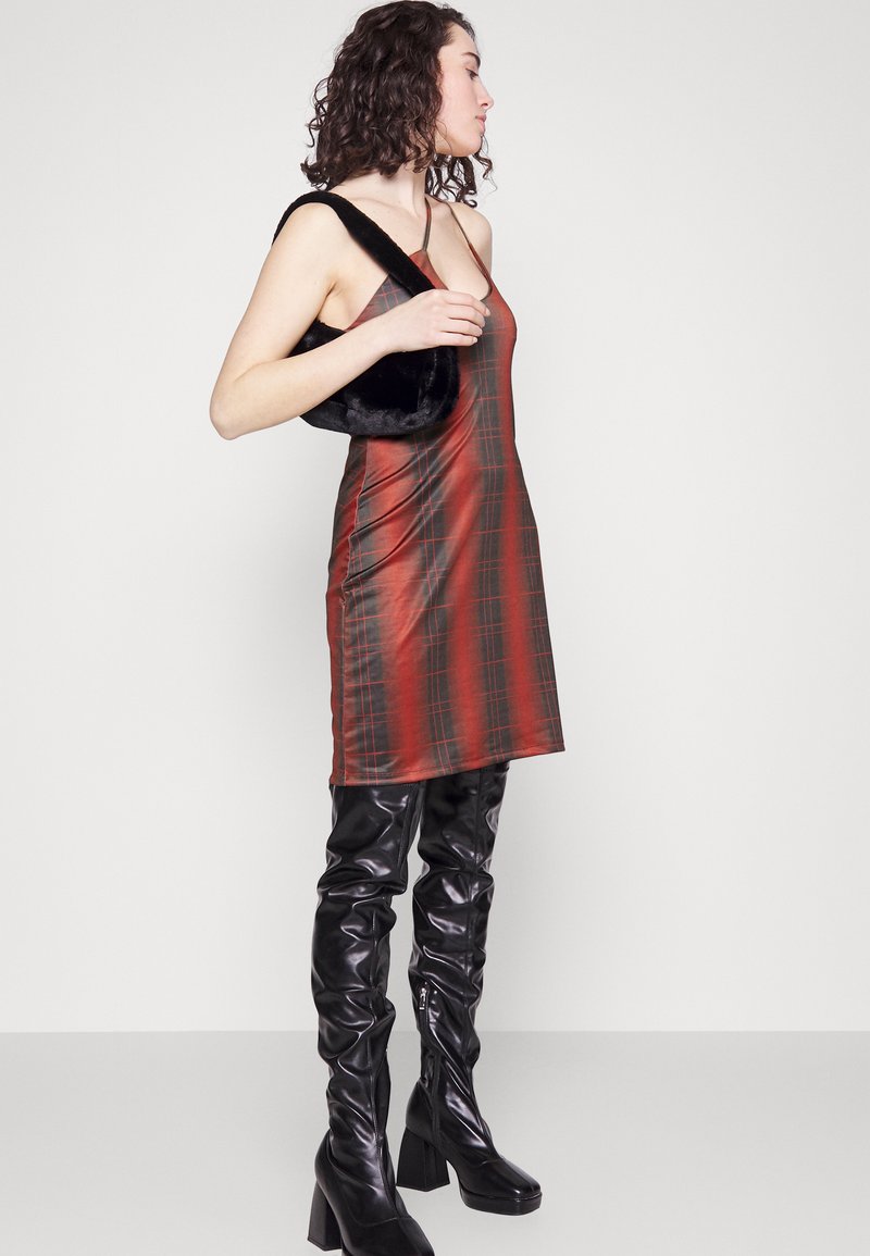 asta jersey dress HOSBJERG JUNA GRID - dress laceup heel