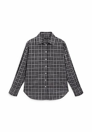 Massimo Dutti CHECKED - Chemisier - mottled dark blue