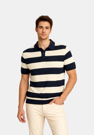 INDICODE JEANS, INDICODE JEANS POLOSHIRT INBALTISE KURZARMSHIRT POLOKRAGEN - Polokošeľa - blau