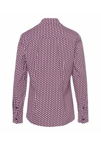 Chemise à manches longues avec un motif pied-de-poule rose et marine, dotée d'un col classique et de poignets boutonnés, confectionnée dans un tissu léger.