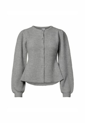 Pieces, PCSILLY LS PUFF KNIT CARDIGAN NOOS BC - Gilet - medium grey melange