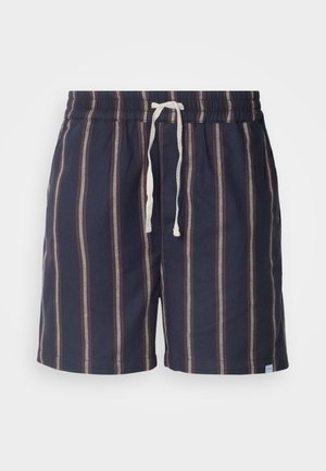 Les Deux LAWSON STRIPE - Calções - dark navy/light camel