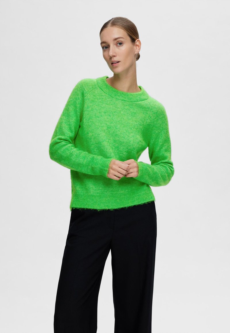 Selected Femme SLFLULU LS O-NECK B NOOS - Trui - classic green