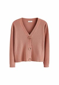 Next - V-NECK REGULAR FIT - Strickjacke - mink brown Thumbnail-Bild 1