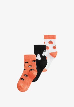 Next, 3 PACK - Socken - orange black all over