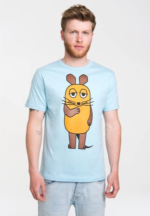 Print T-shirt - hellblau