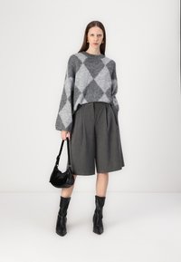 Noisy May NMSUTTON OVERSIZE  - Pulover - dark grey melange