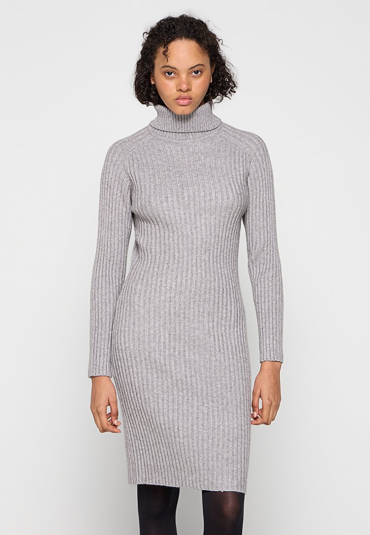 Apart Gebreide jurk grijs