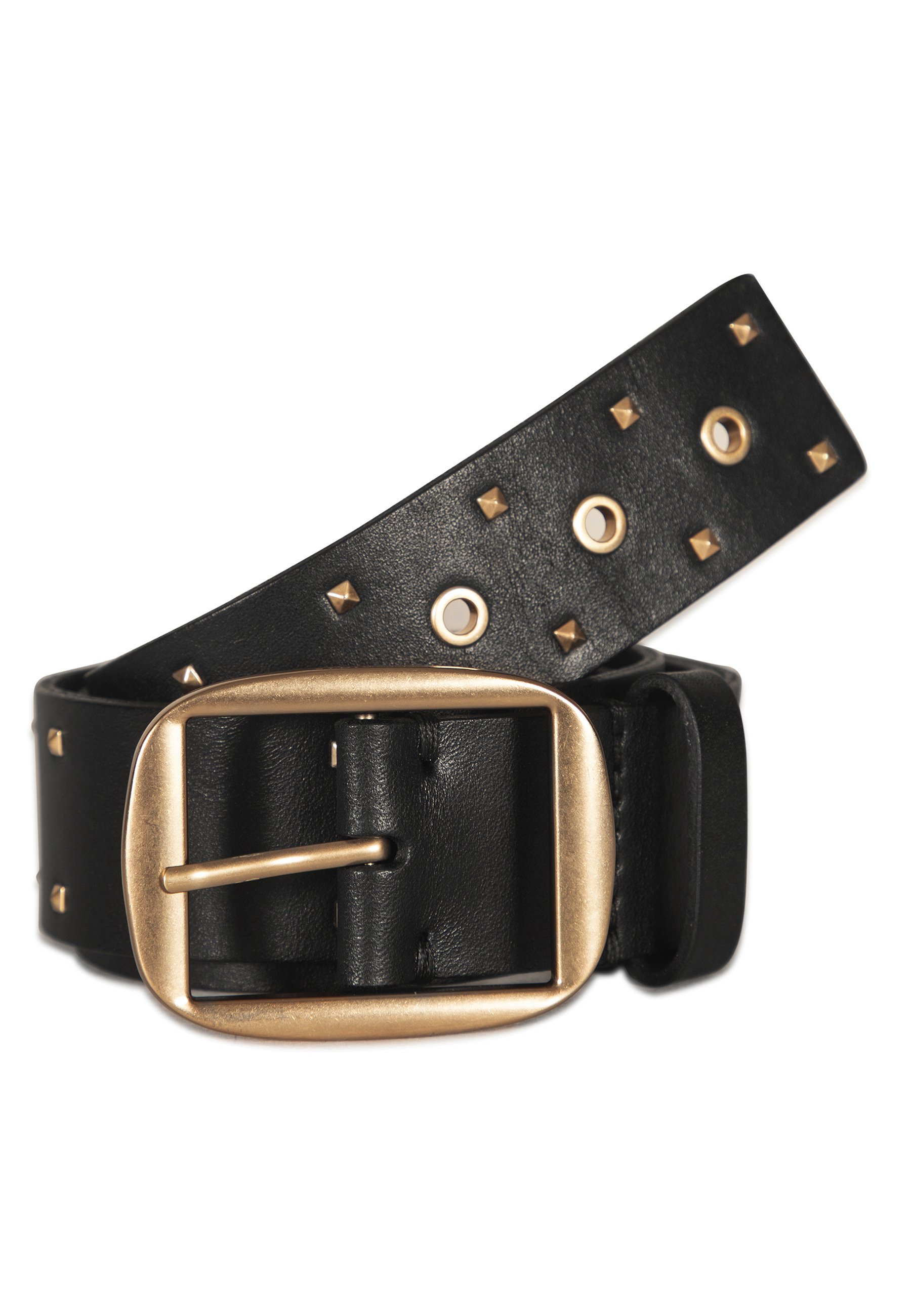 Tally Weijl White Eyelet Belt Black Faux Leather Belt With Eyelets