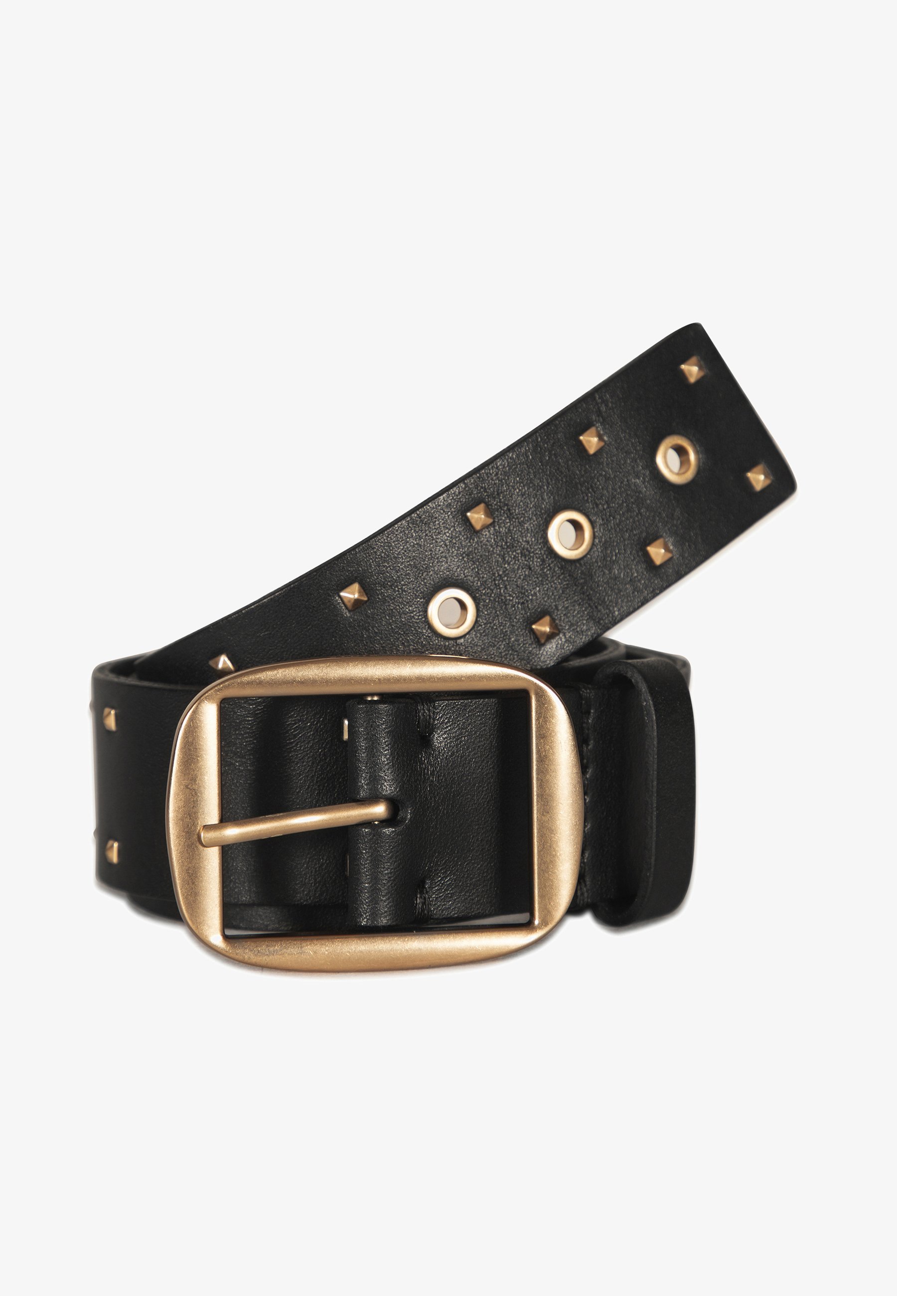 Tally Weijl White Eyelet Belt Black Faux Leather Belt With Eyelets