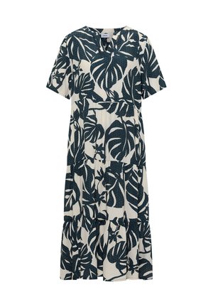 Cecil, MIDIKLEID WITH SPLIT NECK AND PRINT, ciemnozielony