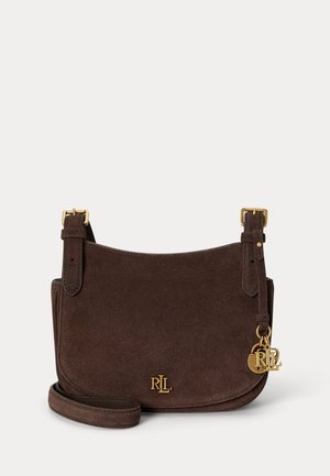 Lauren Ralph Lauren SUEDE MEDIUM MARCY CROSSBODY BAG - Τσάντα χιαστί - chestnut brown