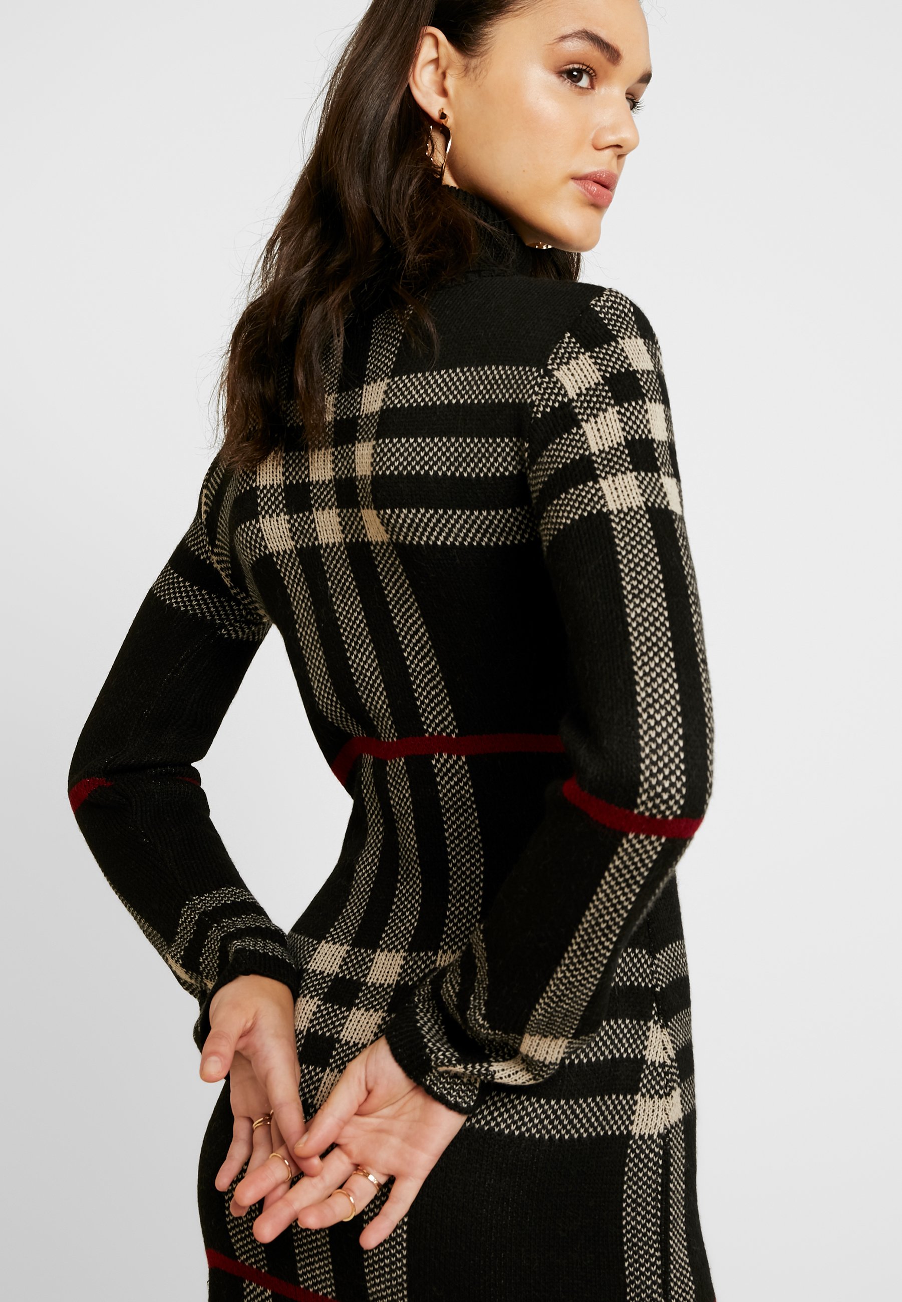 black and white jumper dress